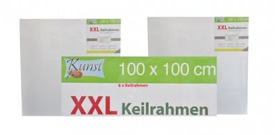 4er-Set Keilrahmen XXL 100x100cm Leinwand Holzrahmen Leinwände Künstlerbedarf