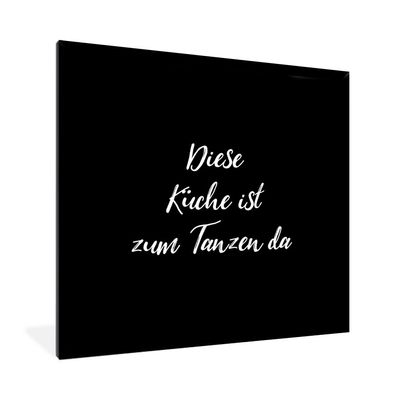 Poster Bilder - 40x40 cm Zitate - Sprichwörter - Diese Küche ist zum Tanzen da - Tanz