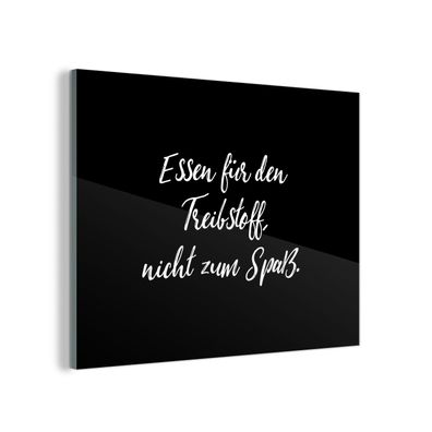 Glasbild Glasfoto Wandbild 40x30 cm Zitate - Nahrung zum Nachdenken, nicht zum Vergn