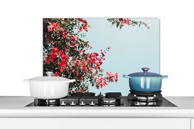 Spritzschutz Küchenrückwand - 70x50 cm Blumen - Luft - Rosa (Gr. 70x50 cm)