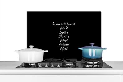 Spritzschutz Küchenrückwand - 70x50 cm Zitate - Sprichwörter - Koch - Koch