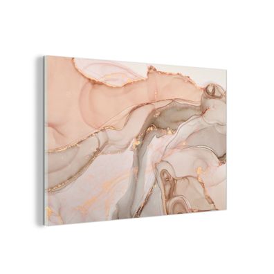 Glasbild Glasfoto Wandbild 60x40 cm Marmor - Rosa - Rosa (Gr. 60x40 cm)