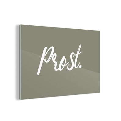 Glasbild Glasfoto Wandbild 120x80 cm Saufen - Sprichwörter - Zitate (Gr. 120x80 cm)