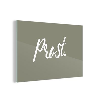 Glasbild Glasfoto Wandbild 60x40 cm Saufen - Sprichwörter - Zitate (Gr. 60x40 cm)