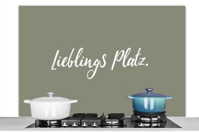 Spritzschutz Küchenrückwand - 120x80 cm Sprueken - Zitate - Lieblings Platz