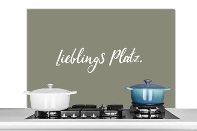 Spritzschutz Küchenrückwand - 100x65 cm Sprueken - Zitate - Lieblings Platz