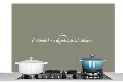 Spritzschutz Küchenrückwand - 120x80 cm Zitate - Weindefinition - Wörterbuch - Sprich