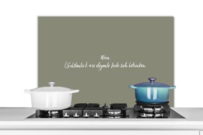 Spritzschutz Küchenrückwand - 90x60 cm Zitate - Weindefinition - Wörterbuch - Sprichw