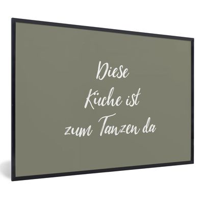 Poster Bilder - 30x20 cm Sprichwörter - Diese Küche ist zum Tanzen da - Zitate