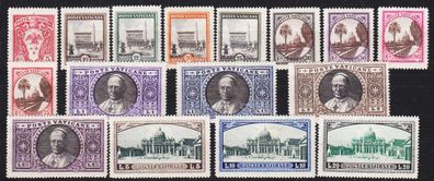 Vatikan Vatican [1933] MiNr 0021-36 ( * / mh )