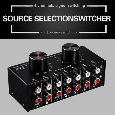 Rca Stereo Audio Switchbox Umschaltbox Umschalter Mit Metallgehaeuse