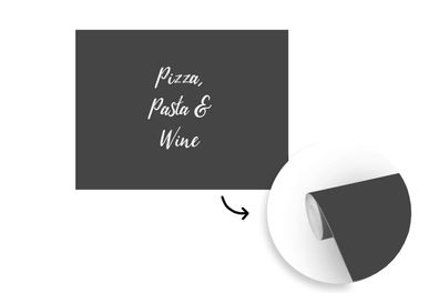 Tapete Fototapete - 320x240 cm Zitate - Sprichwörter - Weinliebhaber - Pizza, Pasta &