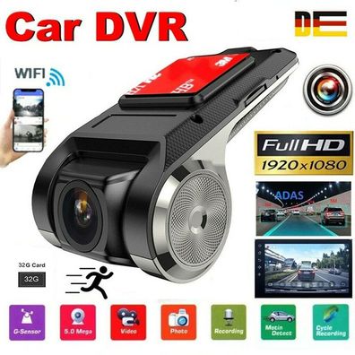 De Auto Kamera Dash Cam 1080P Gps G-Sensor Dvr Nachtsicht Video Recorder, 32G