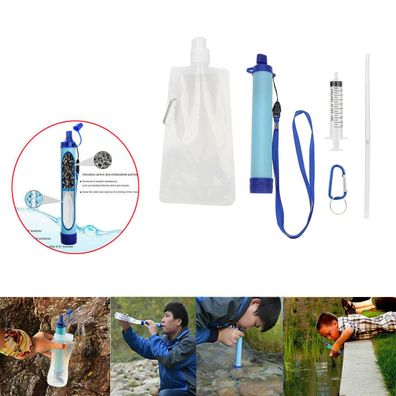 Tragbar Outdoor Wasserfilter Stroh Trinkwasser Survival Wasseraufbereitung
