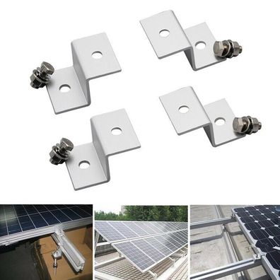 4Pcs Z Stil Panel Halterungen Solarmodul Befestigung Solarpanel Montagehalterung