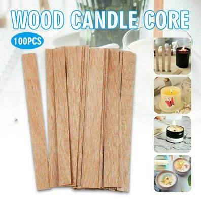 100X Holz Docht Kerzendocht Kerze Kern oellampe Diy Kerzenherstellung Mit Basis