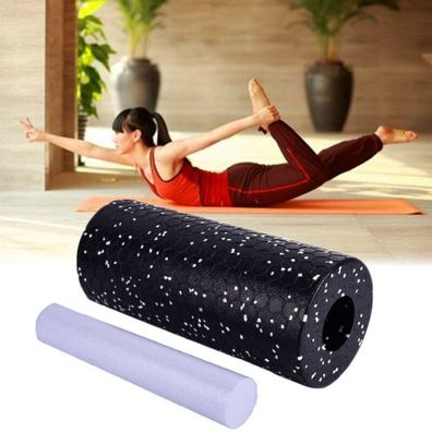 Roll Medium Faszienrolle Massagerolle Fitness Sport Yoga Pilates Black Set De