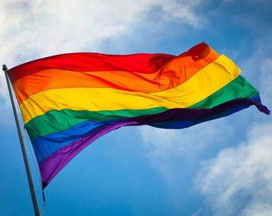 Fahne Flagge Regenbogen Hissflagge + oesen Ranbow Flag 90X150 Cm Neu Gay Lgbtq
