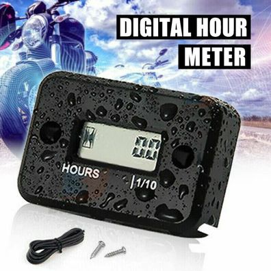 Digital Inductive Stundenzaehler Betriebsstundenzaehler Stunde Meter Boot Motorrad
