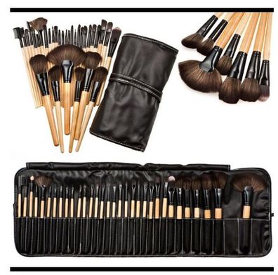 32Tlg Make Up Pinsel Kosmetik Pinselset Professionelle Brush Schminkpinsel Set