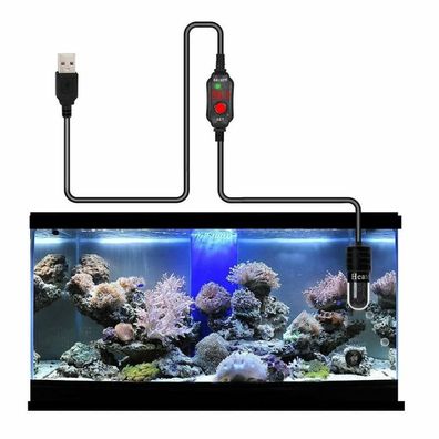 Usb Aquarium Heizstab Aquariumheizung Digitalanzeige Mini Aquarien Regelheizer