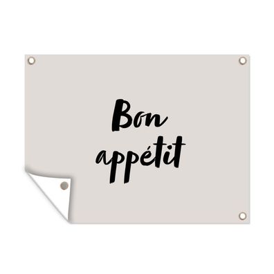 Outdoor-Poster Gartenposter 80x60 cm Guten Appetit - Zitate - Guten Appetit - Sprich