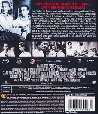 Gangster in Key Largo (Blu-ray) - Warner Home Video Germany 1000586966 - (Blu-ray ...