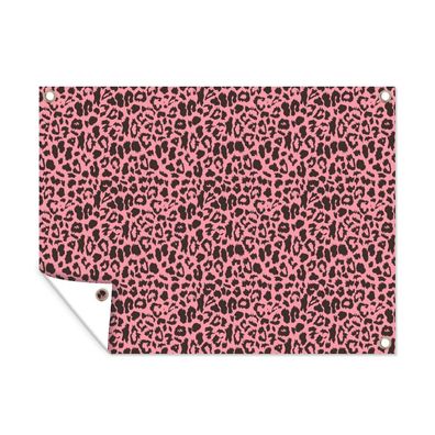 Outdoor-Poster Gartenposter 120x90 cm Tiermuster - Rosa - Panther (Gr. 120x90 cm)