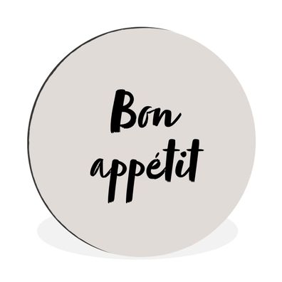 Wandbild Runde Bilder 30x30 cm Guten Appetit - Zitate - Guten Appetit - Sprichwörter