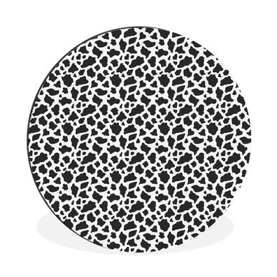 Wandbild Runde Bilder 60x60 cm Tiermuster - Kuh - Design (Gr. 60x60 cm)