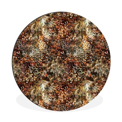 Wandbild Runde Bilder 30x30 cm Tierdruck - Tiger - Schlange - Tiere (Gr. 30x30 cm)