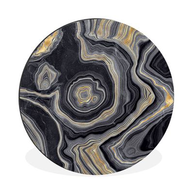 Wandbild Runde Bilder 120x120 cm Edelsteine - Geode Stein - Achat (Gr. 120x120 cm)