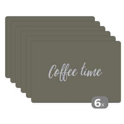 Placemats Tischset 6-teilig 45x30 cm Kaffeezeit - Sprichwörter - Kaffee