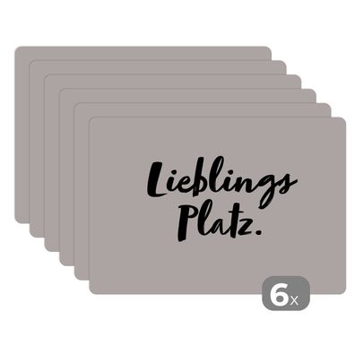 Placemats Tischset 6-teilig 45x30 cm Zitate - Sprichwörter - Lieblingsplatz