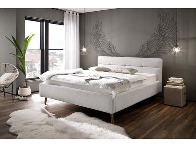 Polsterbett Lotte 180x200 mit Bettkasten Doppelbett Bettgestell Bett Beige