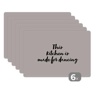 Placemats Tischset 6-teilig 45x30 cm Zitate - Sprichwörter - Diese Küche ist zum Ta