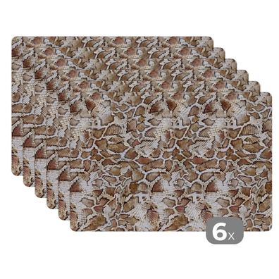 Placemats Tischset 6-teilig 45x30 cm Schlange - Tiere - Design (Gr. 45x30 cm)