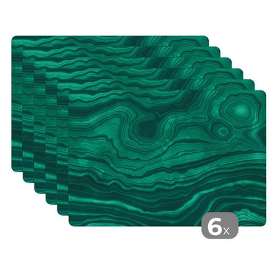 Placemats Tischset 6-teilig 45x30 cm Achat - Edelsteine - Geode (Gr. 45x30 cm)