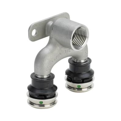 Viega Doppelwandscheibe mit SC Raxinox 4425.7 in 16mmxRp1/2x16mm nichtrostend
