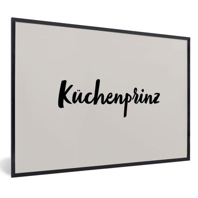 Poster Bilder - 120x80 cm Zitate - Sprichwörter - Küche - Küchenprinz (Gr. 120x80 cm)