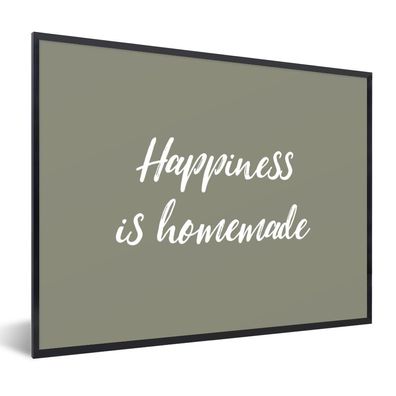 Poster Bilder - 40x30 cm Zitate - Das Glück ist hausgemacht - Sprichwörter - Glück