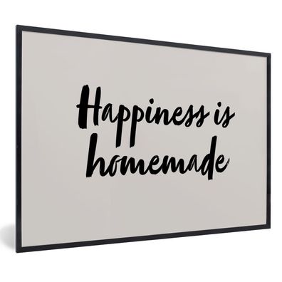Poster Bilder - 60x40 cm Zitate - Sprichwörter - Das Glück ist hausgemacht - Glück