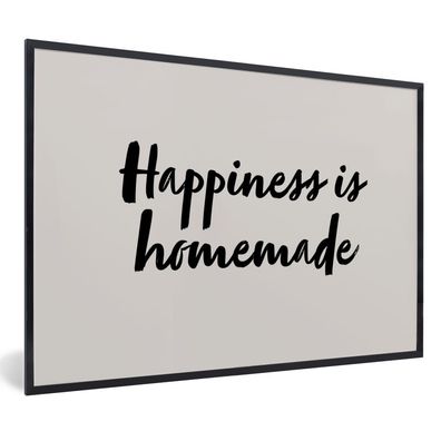 Poster Bilder - 30x20 cm Zitate - Sprichwörter - Das Glück ist hausgemacht - Glück