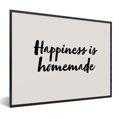 Poster Bilder - 80x60 cm Zitate - Sprichwörter - Das Glück ist hausgemacht - Glück