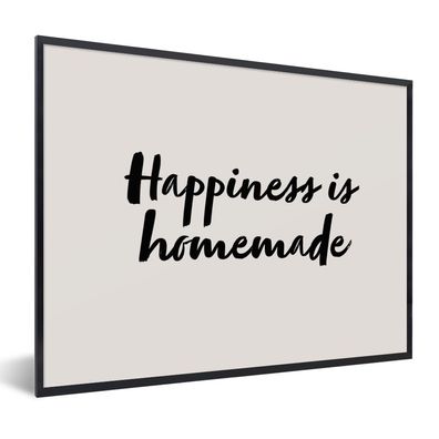 Poster Bilder - 80x60 cm Zitate - Sprichwörter - Das Glück ist hausgemacht - Glück