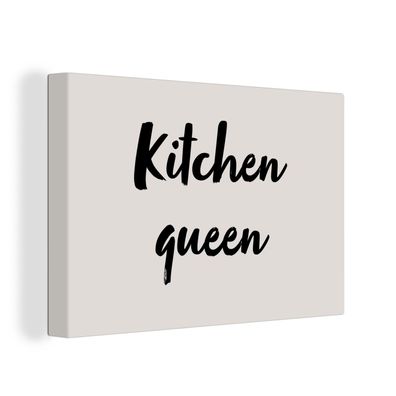 Leinwandbilder - Wanddeko 30x20 cm Zitate - Sprichwörter - Kochen - Chefkoch - Küchen