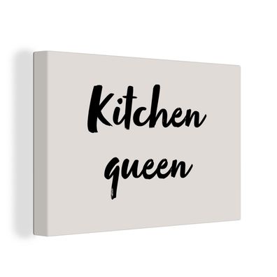 Leinwandbilder - Wanddeko 90x60 cm Zitate - Sprichwörter - Kochen - Chefkoch - Küchen