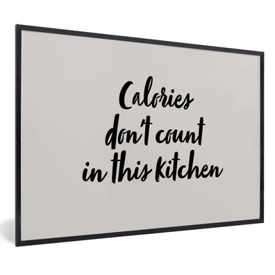 Poster Bilder - 90x60 cm Zitate - Kochen - Sprichwörter - In dieser Küche zählen die
