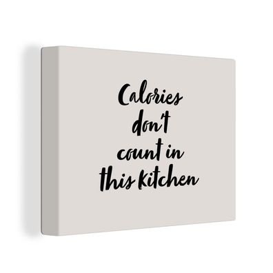Leinwandbilder - Wanddeko 120x90 cm Zitate - Kochen - Sprichwörter - In dieser Küche