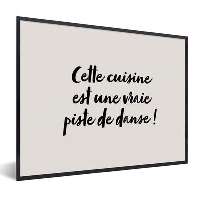 Poster Bilder - 80x60 cm Sprichwörter - Zitate - Cette cuisine est une vraie piste de